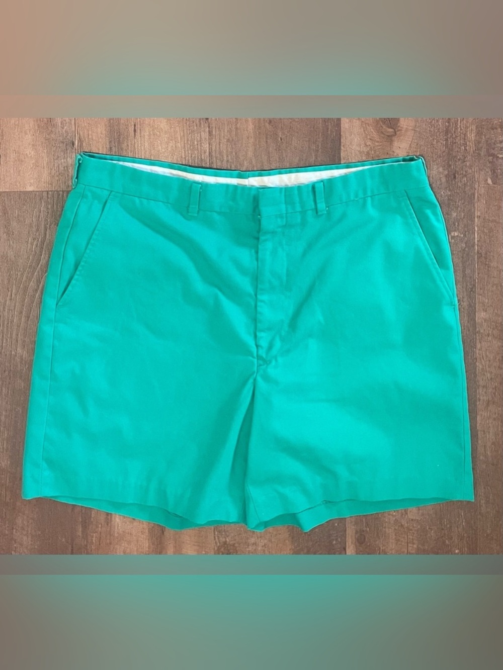 Vintage Visa Brand Made In USA Teal Shorts Mens 36